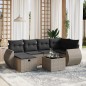vidaXL 7-tlg. Garten-Sofagarnitur mit Kissen Grau Poly Rattan vidaXL 7-tlg. Garten-Sofagarnitur mit Kissen Grau Poly Rattan