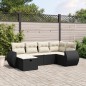 vidaXL 6-tlg. Garten-Sofagarnitur mit Kissen Schwarz Poly Rattan vidaXL 6-tlg. Garten-Sofagarnitur mit Kissen Schwarz Poly Rattan