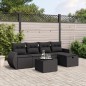 vidaXL 6-tlg. Garten-Sofagarnitur mit Kissen Schwarz Poly Rattan vidaXL 6-tlg. Garten-Sofagarnitur mit Kissen Schwarz Poly Rattan