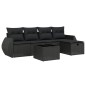 vidaXL 6-tlg. Garten-Sofagarnitur mit Kissen Schwarz Poly Rattan vidaXL 6-tlg. Garten-Sofagarnitur mit Kissen Schwarz Poly Rattan