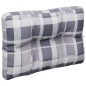 vidaXL Palettenkissen 2 Stk. Grau Karomuster Stoff vidaXL Palettenkissen 2 Stk. Grau Karomuster Stoff