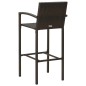 3-tlg. Garten-Bar-Set mit Armlehnen Poly Rattan Braun 3-tlg. Garten-Bar-Set mit Armlehnen Poly Rattan Braun