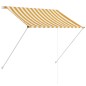vidaXL Einziehbare Markise 150×150 cm Gelb und Weiß vidaXL Einziehbare Markise 150×150 cm Gelb und Weiß