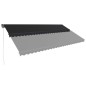 vidaXL Markise Manuell Einziehbar mit LED 600x300 cm Anthrazit vidaXL Markise Manuell Einziehbar mit LED 600x300 cm Anthrazit