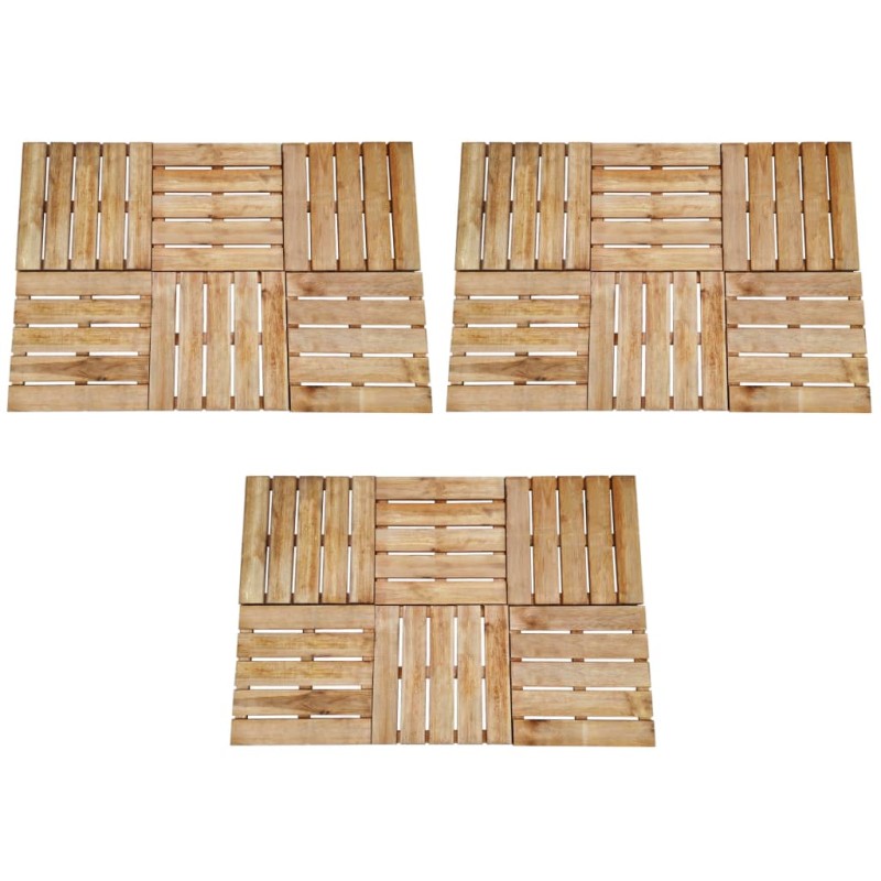 vidaXL Terrassenfliesen 18 Stk. 50×50 cm Holz Braun vidaXL Terrassenfliesen 18 Stk. 50×50 cm Holz Braun