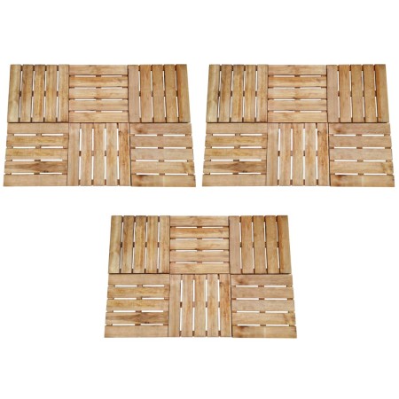 vidaXL Terrassenfliesen 18 Stk. 50×50 cm Holz Braun
