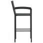 5-tlg. Garten-Bar-Set mit Armlehnen Poly Rattan Schwarz 5-tlg. Garten-Bar-Set mit Armlehnen Poly Rattan Schwarz