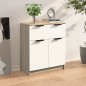 vidaXL Sideboard Weiß und Sonoma-Eiche 60x30x70 cm Holzwerkstoff vidaXL Sideboard Weiß und Sonoma-Eiche 60x30x70 cm Holzwerkstoff