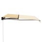 vidaXL Markise Manuell Einziehbar mit LED 400x300 cm Gelb & Weiß vidaXL Markise Manuell Einziehbar mit LED 400x300 cm Gelb & Weiß