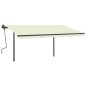 vidaXL Markise Manuell Einziehbar mit Pfosten 4,5x3 m Creme vidaXL Markise Manuell Einziehbar mit Pfosten 4,5x3 m Creme