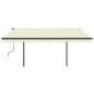 vidaXL Markise Manuell Einziehbar mit Pfosten 4,5x3 m Creme vidaXL Markise Manuell Einziehbar mit Pfosten 4,5x3 m Creme