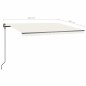 vidaXL Markise Manuell Einziehbar mit Pfosten 4,5x3 m Creme vidaXL Markise Manuell Einziehbar mit Pfosten 4,5x3 m Creme