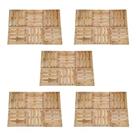vidaXL Terrassenfliesen 30 Stk. 50×50 cm Holz Braun