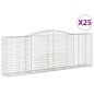 vidaXL Gabionen mit Hochbogen 25 Stk 400x50x140/160cm Verzinktes Eisen vidaXL Gabionen mit Hochbogen 25 Stk 400x50x140/160cm Verzinktes Eisen