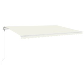 vidaXL Automatische Markise mit LED Windsensor 500x300 cm Creme