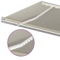 vidaXL Automatische Markise mit LED Windsensor 500x300 cm Creme vidaXL Automatische Markise mit LED Windsensor 500x300 cm Creme