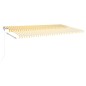 vidaXL Automatische Markise mit LED & Windsensor 600x300 cm Gelb/Weiß vidaXL Automatische Markise mit LED & Windsensor 600x300 cm Gelb/Weiß