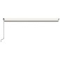 vidaXL Markise Manuell Einziehbar mit LED 500x300 cm Creme vidaXL Markise Manuell Einziehbar mit LED 500x300 cm Creme