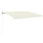 vidaXL Automatische Markise mit LED & Windsensor 400x350 cm Creme vidaXL Automatische Markise mit LED & Windsensor 400x350 cm Creme