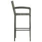 vidaXL 7-tlg. Garten-Bar-Set mit Armlehnen Poly Rattan Grau vidaXL 7-tlg. Garten-Bar-Set mit Armlehnen Poly Rattan Grau