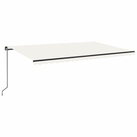 vidaXL Markise Manuell Einziehbar 500x300 cm Creme