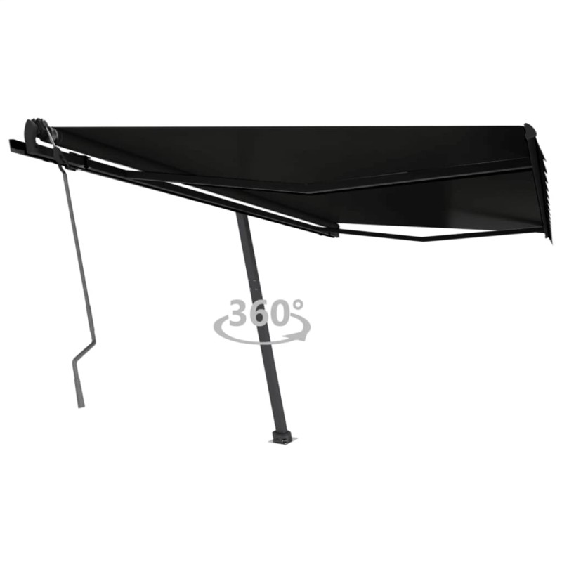 vidaXL Standmarkise Manuell Einziehbar 450x350 cm Anthrazit vidaXL Standmarkise Manuell Einziehbar 450x350 cm Anthrazit