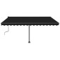 vidaXL Standmarkise Manuell Einziehbar 450x350 cm Anthrazit vidaXL Standmarkise Manuell Einziehbar 450x350 cm Anthrazit