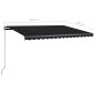 vidaXL Standmarkise Manuell Einziehbar 450x350 cm Anthrazit vidaXL Standmarkise Manuell Einziehbar 450x350 cm Anthrazit