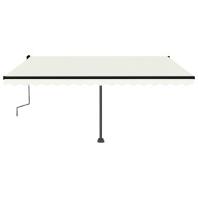 vidaXL Standmarkise Manuell Einziehbar 450x300 cm Creme