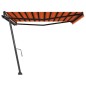 vidaXL Standmarkise Manuell Einziehbar 450x300 cm Orange/Braun