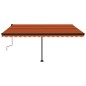 vidaXL Standmarkise Manuell Einziehbar 450x300 cm Orange/Braun