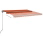vidaXL Standmarkise Manuell Einziehbar 450x300 cm Orange/Braun