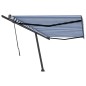 vidaXL Standmarkise Manuell Einziehbar 500x300 cm Blau/Weiß vidaXL Standmarkise Manuell Einziehbar 500x300 cm Blau/Weiß