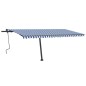 vidaXL Standmarkise Manuell Einziehbar 500x300 cm Blau/Weiß vidaXL Standmarkise Manuell Einziehbar 500x300 cm Blau/Weiß