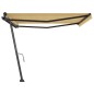 vidaXL Standmarkise Manuell Einziehbar 400x350 cm Gelb/Weiß vidaXL Standmarkise Manuell Einziehbar 400x350 cm Gelb/Weiß
