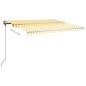 vidaXL Standmarkise Manuell Einziehbar 400x350 cm Gelb/Weiß vidaXL Standmarkise Manuell Einziehbar 400x350 cm Gelb/Weiß