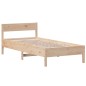 vidaXL Massivholzbett mit Kopfteil 75x190 cm Kiefer vidaXL Massivholzbett mit Kopfteil 75x190 cm Kiefer