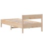 vidaXL Massivholzbett mit Kopfteil 75x190 cm Kiefer vidaXL Massivholzbett mit Kopfteil 75x190 cm Kiefer