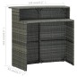 5-tlg. Gartenbar-Set mit Kissen Grau 5-tlg. Gartenbar-Set mit Kissen Grau