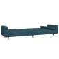 vidaXL Schlafsofa 2-Sitzer mit 2 Kissen Blau Samt vidaXL Schlafsofa 2-Sitzer mit 2 Kissen Blau Samt
