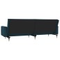 vidaXL Schlafsofa 2-Sitzer mit 2 Kissen Blau Samt vidaXL Schlafsofa 2-Sitzer mit 2 Kissen Blau Samt