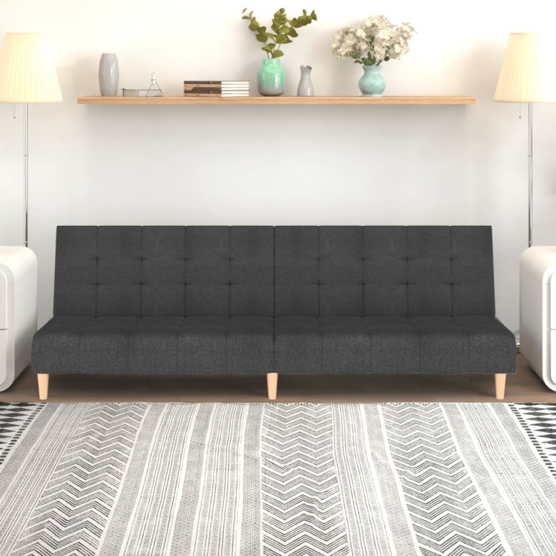 vidaXL Schlafsofa 2-Sitzer Dunkelgrau Stoff vidaXL Schlafsofa 2-Sitzer Dunkelgrau Stoff