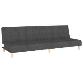 vidaXL Schlafsofa 2-Sitzer Dunkelgrau Stoff