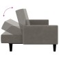 vidaXL Schlafsofa 2-Sitzer Hellgrau Samt vidaXL Schlafsofa 2-Sitzer Hellgrau Samt