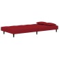 vidaXL Schlafsofa 2-Sitzer mit 2 Kissen Weinrot Samt vidaXL Schlafsofa 2-Sitzer mit 2 Kissen Weinrot Samt