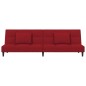 vidaXL Schlafsofa 2-Sitzer mit 2 Kissen Weinrot Samt vidaXL Schlafsofa 2-Sitzer mit 2 Kissen Weinrot Samt