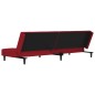 vidaXL Schlafsofa 2-Sitzer mit 2 Kissen Weinrot Samt vidaXL Schlafsofa 2-Sitzer mit 2 Kissen Weinrot Samt