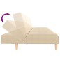 vidaXL Schlafsofa 2-Sitzer Creme Stoff vidaXL Schlafsofa 2-Sitzer Creme Stoff