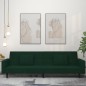vidaXL Schlafsofa 2-Sitzer mit 2 Kissen Dunkelgrün Samt vidaXL Schlafsofa 2-Sitzer mit 2 Kissen Dunkelgrün Samt
