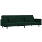 vidaXL Schlafsofa 2-Sitzer mit 2 Kissen Dunkelgrün Samt vidaXL Schlafsofa 2-Sitzer mit 2 Kissen Dunkelgrün Samt